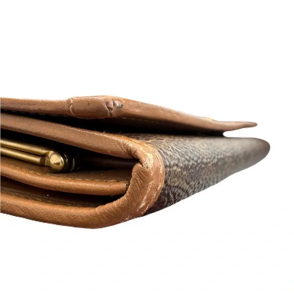 Celine Monogram Leather Long Wallet PVC W/ Kiss Lock And Gold Accents - Picture 6 of 16